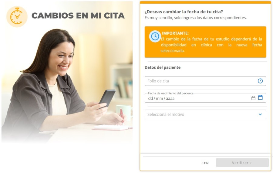 Cómo cambiar una cita en Salud Digna ➜ Paso 3