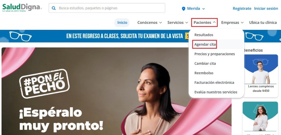 Cómo sacar cita en Salud Digna ➜ Paso 1