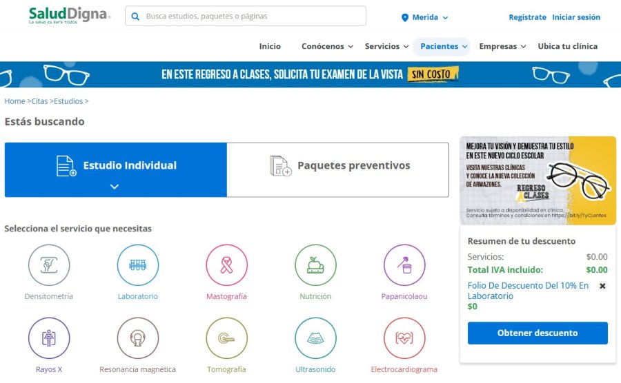 Cómo sacar cita en Salud Digna ➜ Paso 2