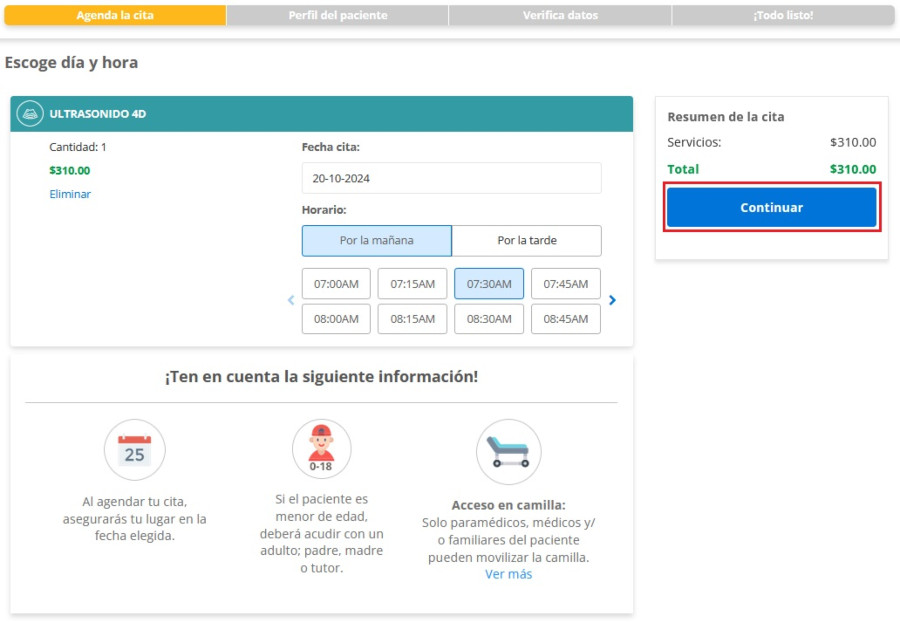 Cómo sacar cita en Salud Digna ➜ Paso 4