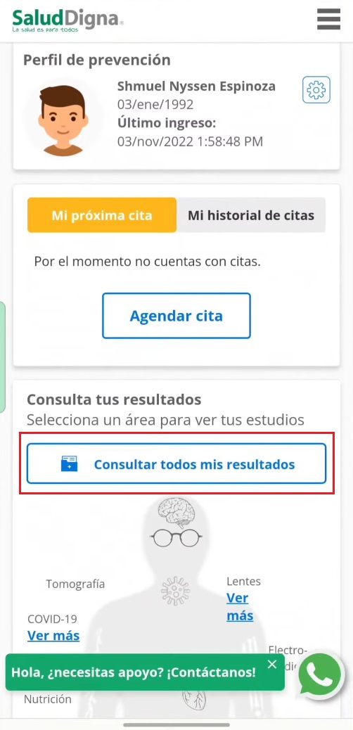 salud digna consulta de resultados online